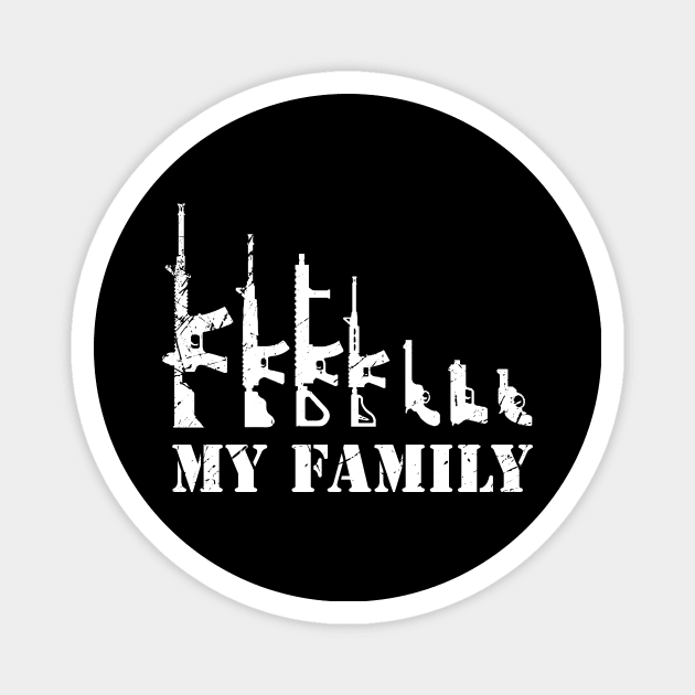 My Family gun lover Magnet by sunima